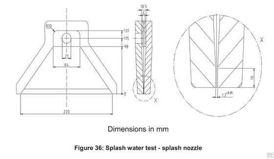 ISO 16750-4 Gambar 4 Kejutan Termal Dengan Splash Water Tester Peralatan Pengujian IP Uji Stainless Steel Diatur Untuk Splas