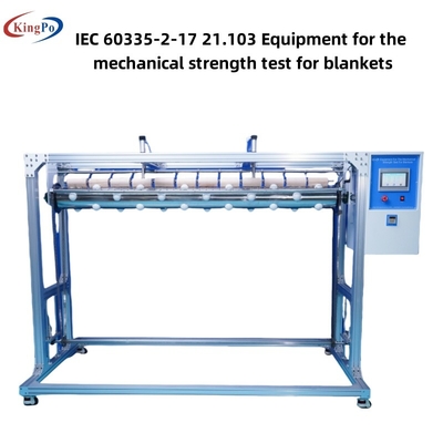 IEC 60335-2-17 21.103 Peralatan untuk pengujian kekuatan mekanik untuk selimut